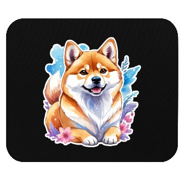 Discover Shiba Inu Watercolor Mouse Pads