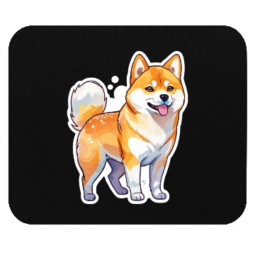 Discover Shiba Inu Watercolor Mouse Pads