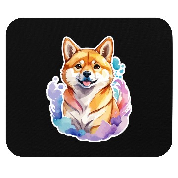 Discover Shiba Inu Watercolor Mouse Pads