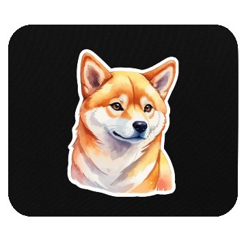 Discover Shiba Inu Watercolor Mouse Pads