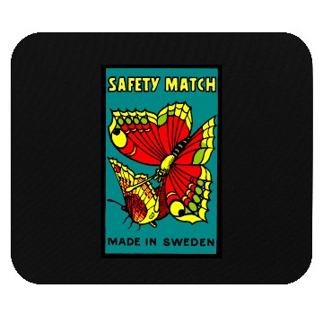 Discover Swedish Safety Matches Butterflies Mouse Pads