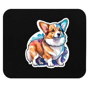 Discover Pembroke Welsh Corgi Watercolor Mouse Pads
