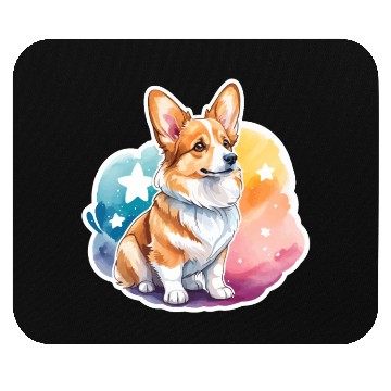 Discover Pembroke Welsh Corgi Watercolor Mouse Pads