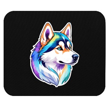 Discover Siberian Husky Watercolor Mouse Pads