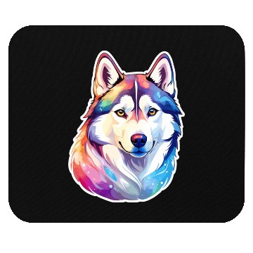 Discover Siberian Husky Watercolor Mouse Pads