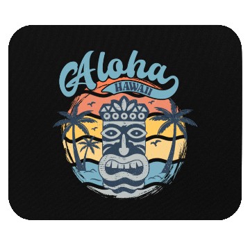 Discover Vintage Beach Aloha Hawaii Mouse Pads