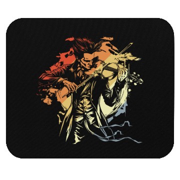 Discover Violin Player Drawing Vintage Look Mouse Pads