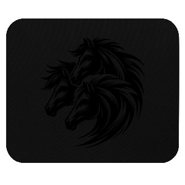 Discover Elegant Horse Heads With Wild Manes Mouse Pads