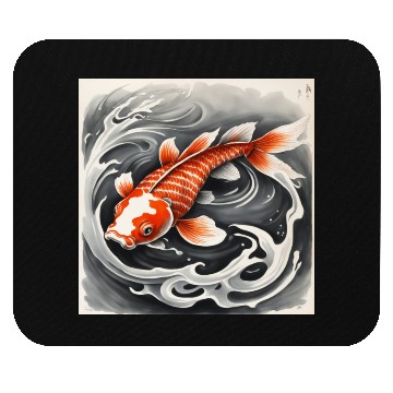 Discover Koi 4 - Orange Mouse Pads