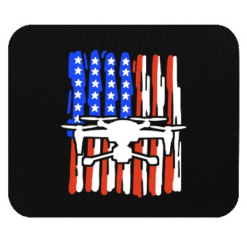 Discover Drone American Flag Quadcopter Mouse Pads
