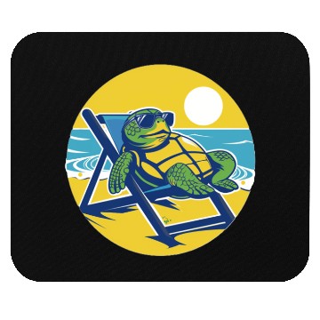 Discover Sea Turtle Chillin on the Beach Mouse Pads