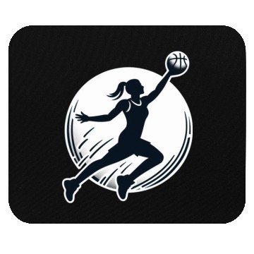 Discover Woman Basketball Athlete Silhouett Mouse Pads