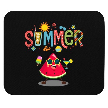 Discover Summer Vibes: Fresh Watermelon Design! Mouse Pads