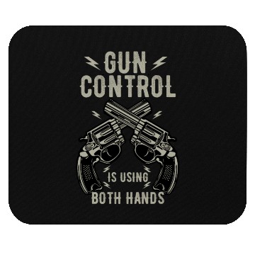 Discover Gun Control Is Using Both Hands Distressed Guns Mouse Pads
