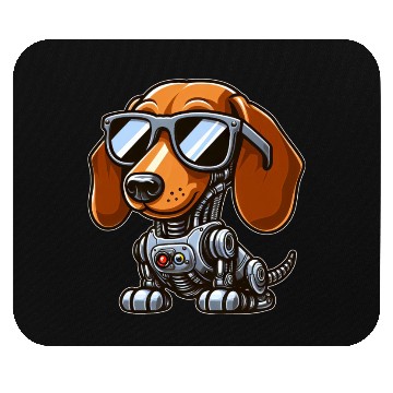 Discover Dachshund Robot Sci-Fi Mech Cyborg Dog Mouse Pads