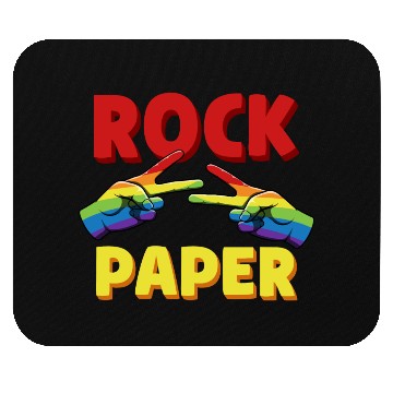 Discover LGBT Rock Paper Lesbian Equality Rainbow Gay Pride Mouse Pads