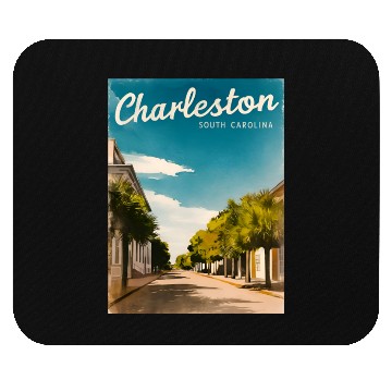 Discover Vintage Travel Charleston South Carolina Retro Mouse Pads