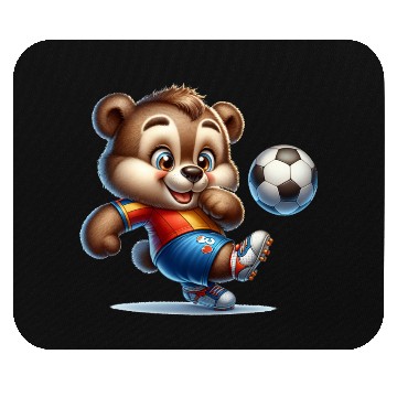 Discover Cute Soccer Player Bear Mouse Pads
