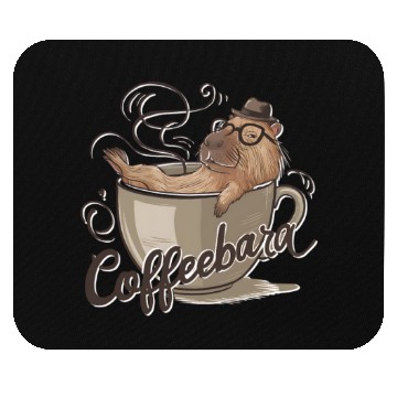 Discover Coffeebara Capybara Coffedrinker Mouse Pads