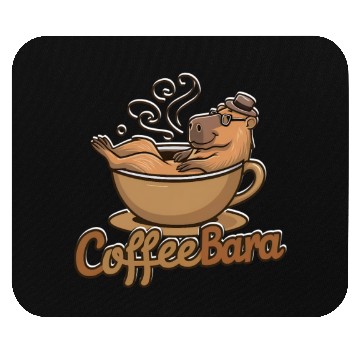 Discover Coffeebara Capybara Coffedrinker Mouse Pads