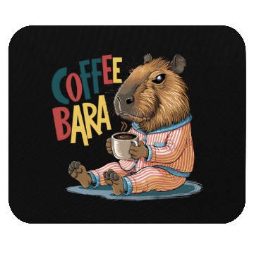 Discover Coffeebara Capybara Coffedrinker Mouse Pads