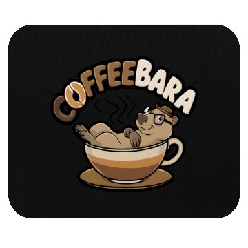 Discover Coffeebara Capybara Coffedrinker Mouse Pads