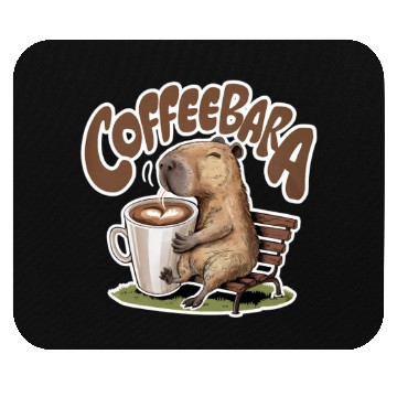 Discover Coffeebara Capybara Coffedrinker Mouse Pads