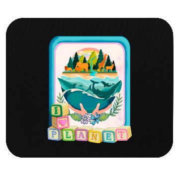 Discover I love my Planet , cute design Mouse Pads