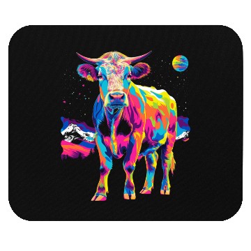 Discover Hereford Cattle Farmer Popart Mouse Pads