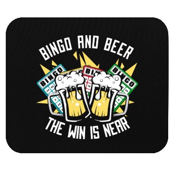 Discover Bingo And Beer The Win is Near Daubers Mouse Pads