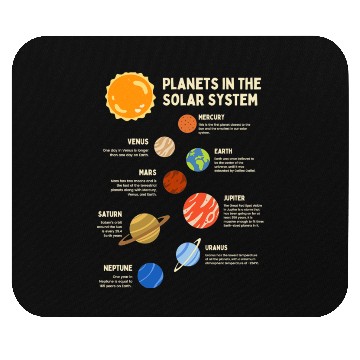 Discover Colorful Solar System Planets Space Science Mouse Pads