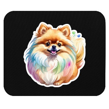 Discover Pomeranian Watercolor Mouse Pads