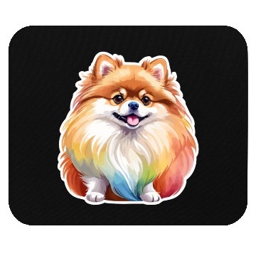 Discover Pomeranian Watercolor Mouse Pads