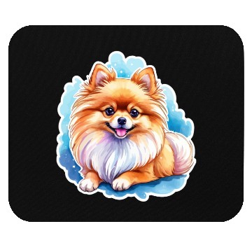 Discover Pomeranian Watercolor Mouse Pads