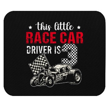 Discover This Little 3 Year Old Race Car Birthday Mouse Pads