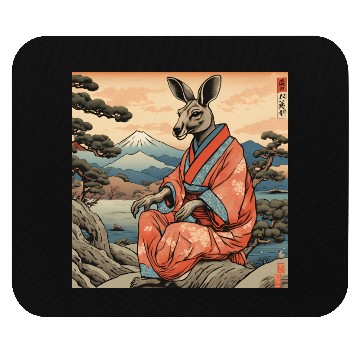 Discover Retro Kangaroo Prank Design Mouse Pads
