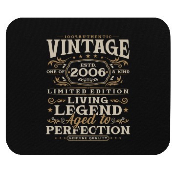 Discover Vintage 2006 year born birthday gift Mouse Pads