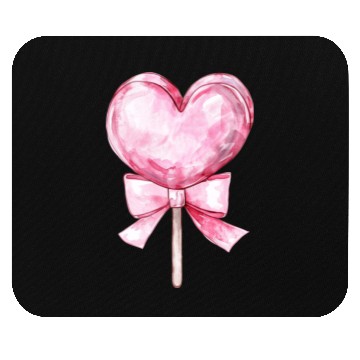 Discover Lollipop with a pink bow Mouse Pads