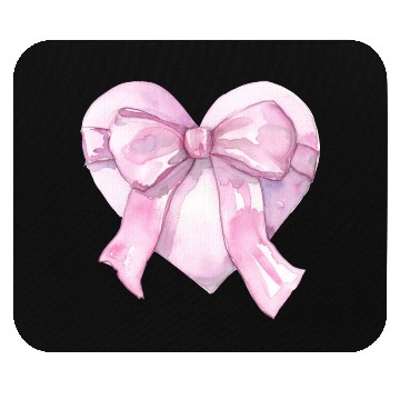 Discover Heart with a pink bow Mouse Pads