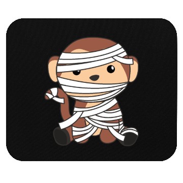 Discover Monkey Mummy Pumpkin Monkeys Happy Halloween Mouse Pads