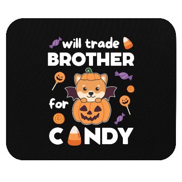 Discover Shiba Inu Halloween Trade Brother For Candy Mouse Pads