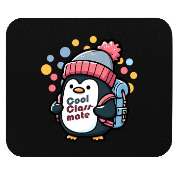 Discover Penguin Pinguin back to school cool classmates Mouse Pads
