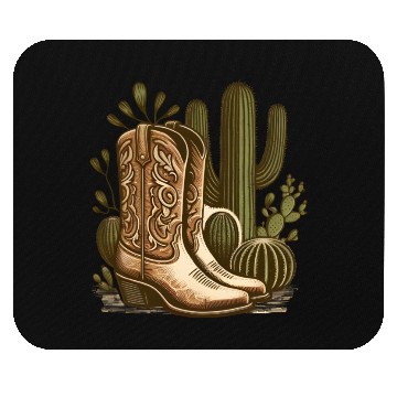 Discover Rustic Charm Western Footwear and Flora Mouse Pads