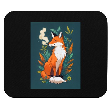 Discover Fox smoking weed Mouse Pads