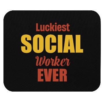 Discover Luckiest Social Worker Ever Funny Psychology Mouse Pads