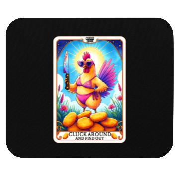 Discover Funny Chicken Tarot Card, FAFO, Hilarious Mouse Pads