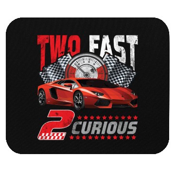 Discover Two Fast 2 Curious Racing 2nd Birthday Mouse Pads