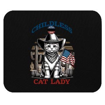 Discover VOTE Like a Childless Cat Lady Funny Voting Kamala Mouse Pads