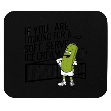 Discover pickle character plays tennis Mouse Pads
