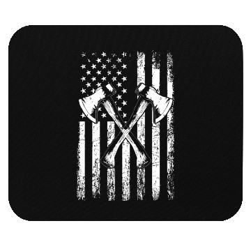 Discover axe throwing american flag Mouse Pads